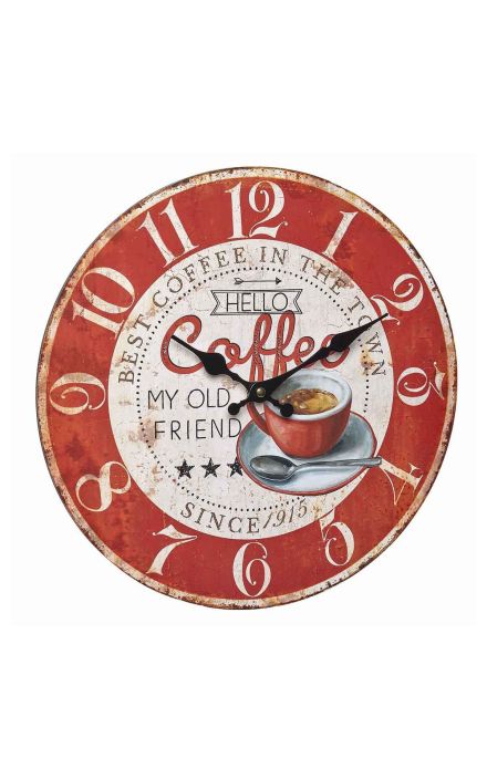 Ceas analog de perete din MDF, design VINTAGE, Coffee, TFA 60.3045.12 Multicolor