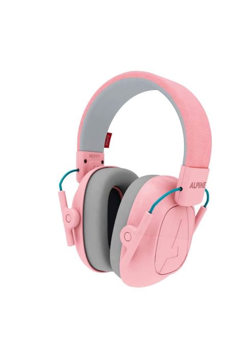 Casti antifonice pliabile pentru copii 5-16 ani, ofera protectie auditiva, SNR 25, roz, ALPINE Muffy Kids Pink ALP26481 Roz