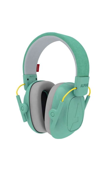 Casti antifonice pliabile pentru copii 5-16 ani, ofera protectie auditiva, SNR 25, verde menta, ALPINE Muffy Kids Mint ALP26498 