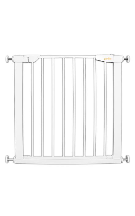Poarta de siguranta pentru copii, 75-81 cm, extensibila, montare prin presiune, fara gaurire, metal, alb, Guardino 700010 