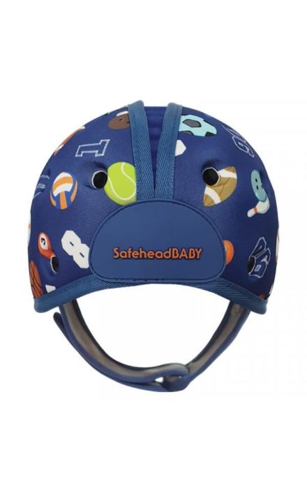 Casca protectie bebelusi cu spuma flexibila, ultrausoara, reglabila, 7-24 luni, albastra, SafeHead Baby Sporty, SHB004 Bleumarin