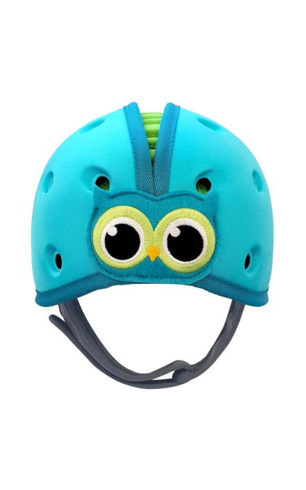 Casca protectie bebelusi cu spuma flexibila, ultrausoara, reglabila, 7-24 luni, albastra, SafeHead Baby Owl, SHB002 Bleu