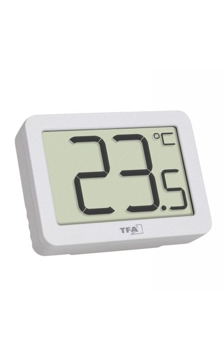 Termometru digital de camera, cu suport magnetic, alb, TFA 30.1065.02 