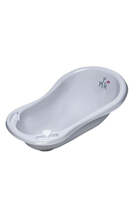 Cadita de baie pentru bebelusi si copii, cu sifon si dop de scurgere, plastic fara BPA, nip 37080 Multicolor