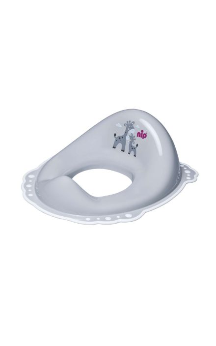 Reductor scaun toaleta pentru copii, antiderapant, ergonomic, portabil, plastic fara BPA, nip 37081 Gri