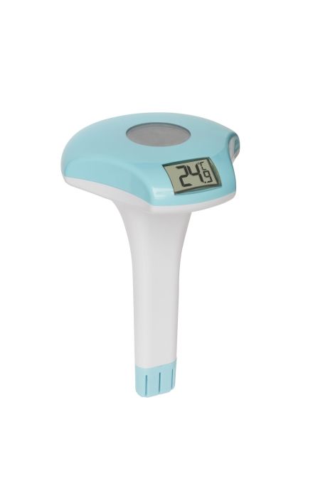 Termometru digital plutitor pentru piscina, cu mini-panou solar si acumulator, TFA 30.2033.20 Alb