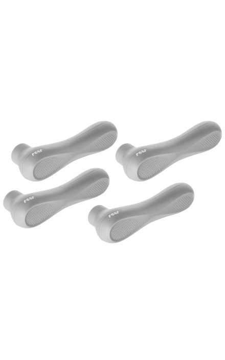 Set 4 protectii clanta usa, din silicon, acoperire completa, Reer HandleGuard 70091 Gri