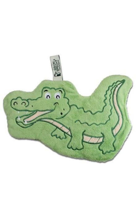 Pernuta termica anticolici cu samburi de struguri si husa detasabila lavabila, Crocodil, Gruenspecht 119-00 Verde