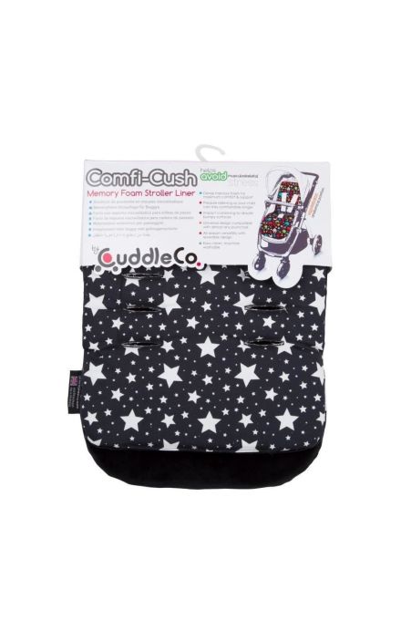Saltea carucior Comfi-Cush Black and White Stars, 842094 Multicolor