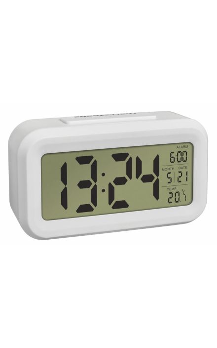 Termometru si ceas cu senzor de lumina TFA 60.2018.02 Alb