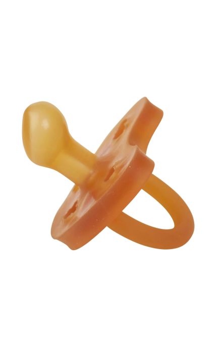 Suzeta ortodontica monobloc BIO, din latex de cauciuc organic, 0-6 luni, Grunspecht 670-00 Galben