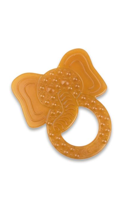 Inel pentru dentitie din cauciuc natural BIO, Elefant, Grunspecht 639-00 Galben