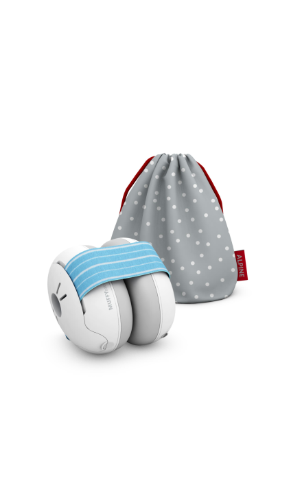 Casti antifonice pentru bebelusi, ofera protectie auditiva, SNR 23, blue, ALPINE Muffy Baby Blue ALP24944 Bleu