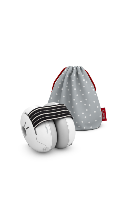 Casti antifonice pentru bebelusi, ofera protectie auditiva, SNR 23, black, ALPINE Muffy Baby Black ALP25613 Negru