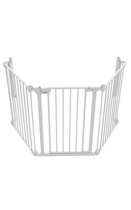 Tarc de siguranta modular cu 3 panouri, metal alb, Noma N94054 Alb