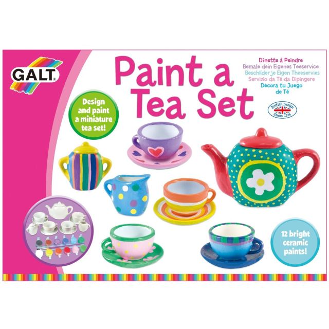 Set ceramica: Picteaza un set de ceai Multicolor