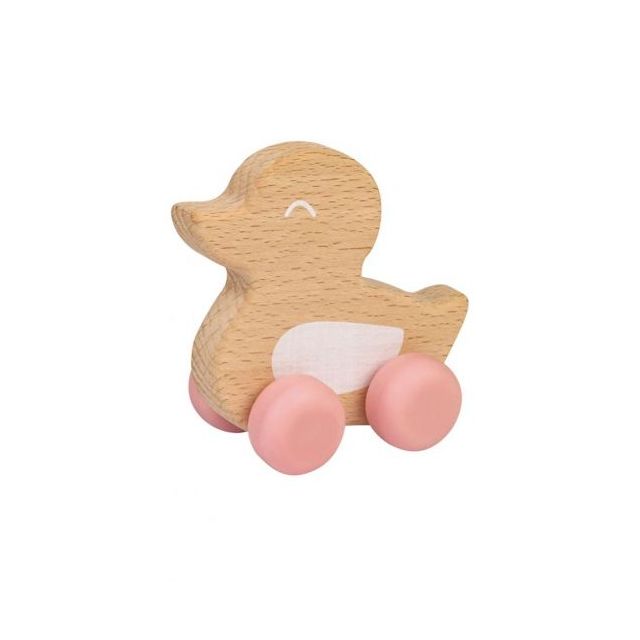 Jucarie naturala Ducky Teether Roz Roz